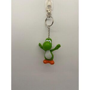 Upcycled Nintendo Yoshi Figurine Keychain - Retro Toy Purse Charm